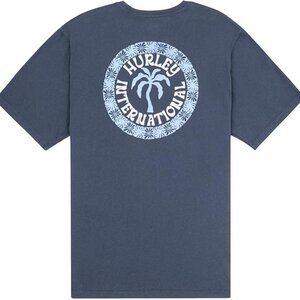 Hurley Mens Naturals Short Sleeve Graphic T-Shirt Monsoon Blue Small